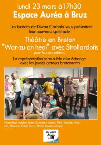 La nouvelle pièce de théâtre des lycéens de Diwan passe à Bruz !. Le lundi 23 mars 2015 à Bruz. Ille-et-Vilaine.  17H30
